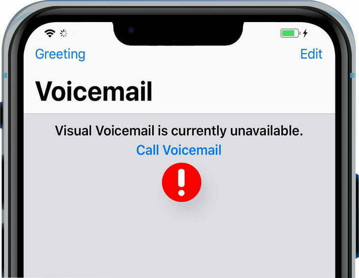 voicemail not working on iPhone